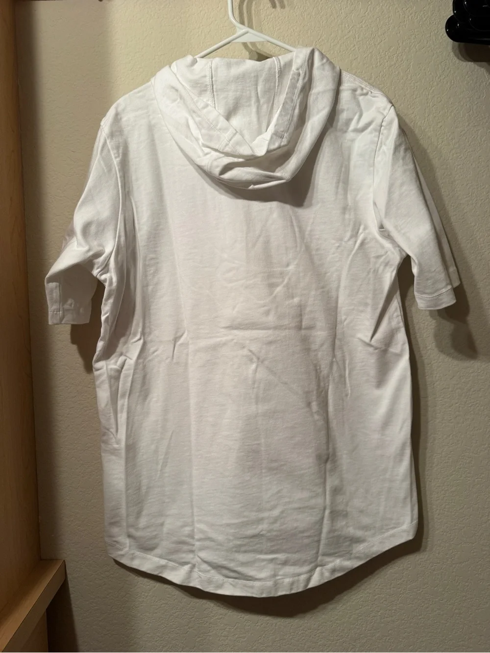 Nike SMU White Hooded Short-Sleeve Tee - Large